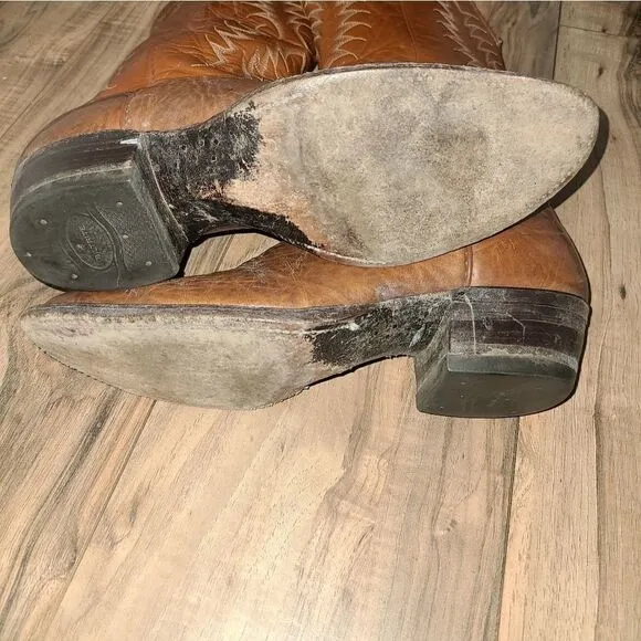 Nocona Cowboy Western Boots Brown Leather