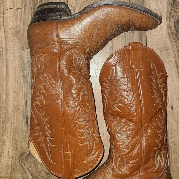 Nocona Cowboy Western Boots Brown Leather