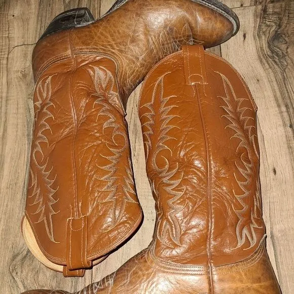 Nocona Cowboy Western Boots Brown Leather
