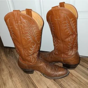 Nocona Cowboy Western Boots Brown Leather