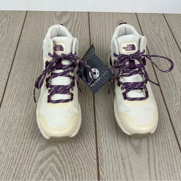 North Face Women Activist Mid FUTURELIGHT Boots US8 Gardenia White Pikes Purple