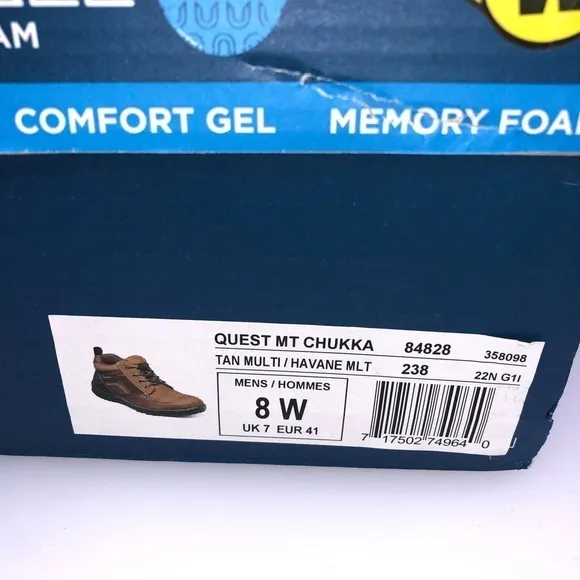 Nunn Bush Brown Leather Quest Hiking Chukka Boots Size 8W