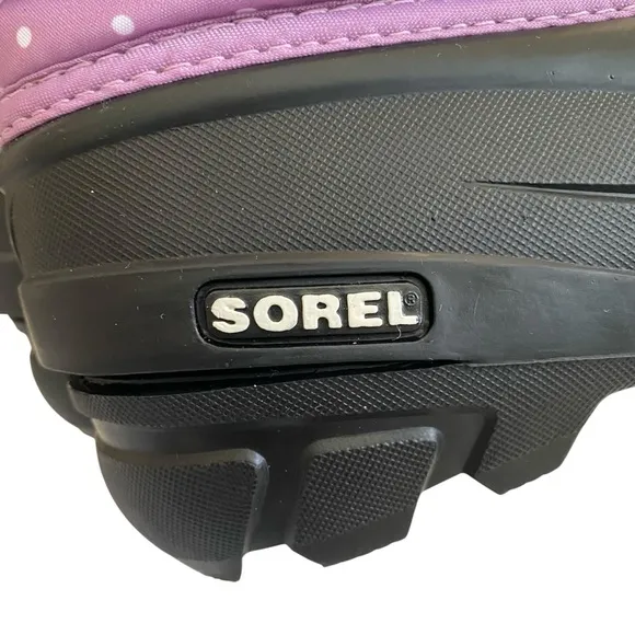 NWB SOREL Kids Girl Flurry Print Insulated Winter Boots Violet Haze Youth Size 3