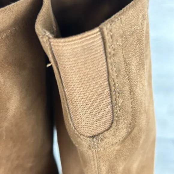 NWF Marc Fisher womens sz 5 brown faux suede over the knee block heel boots