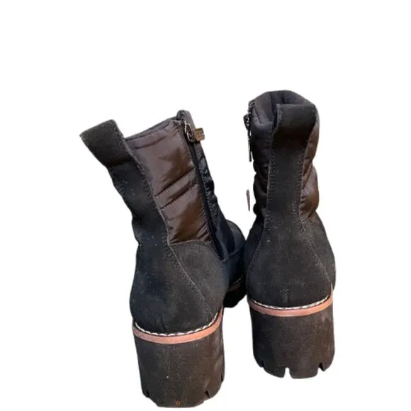 NWOB Blondo Darci Puffer Waterproof Black Ankle Boots Size 5.5M