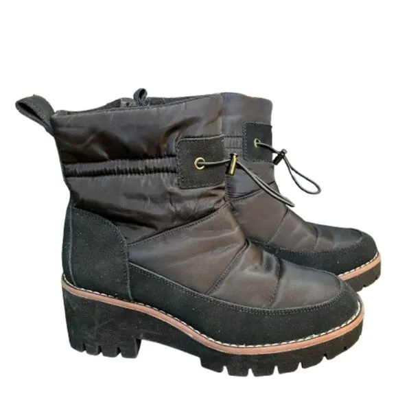 NWOB Blondo Darci Puffer Waterproof Black Ankle Boots Size 5.5M