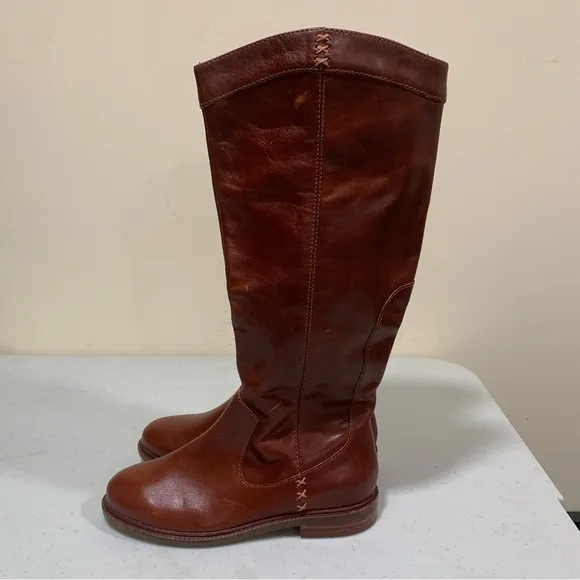 NWOB Kelsi Dagger Brooklyn Later Women's size 6 brown leather ridding boots 2706