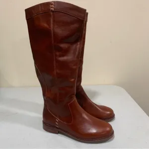 NWOB Kelsi Dagger Brooklyn Later Women's size 6 brown leather ridding boots 2706