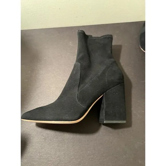NWOB LOEFFLER RANDALL ISLA BLACK Suede SLIM Ankle Booties/Boots 35/US 5 B $450