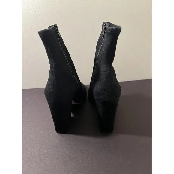NWOB LOEFFLER RANDALL ISLA BLACK Suede SLIM Ankle Booties/Boots 35/US 5 B $450
