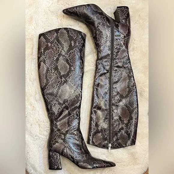 NWOB Marc Fischer Retie 2 Animal Print Zip-up Boots 7.5 M