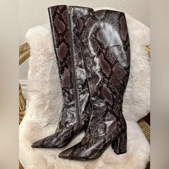 NWOB Marc Fischer Retie 2 Animal Print Zip-up Boots 7.5 M