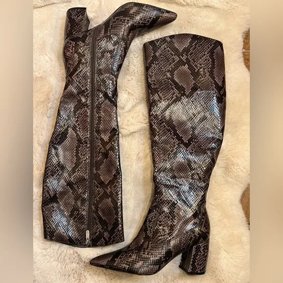 NWOB Marc Fischer Retie 2 Animal Print Zip-up Boots 7.5 M