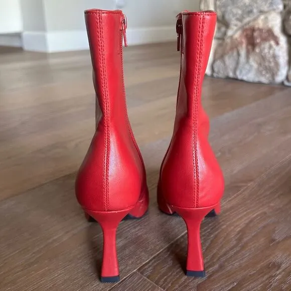 NWOB Open Edit Hesper Bootie in Red Salsa