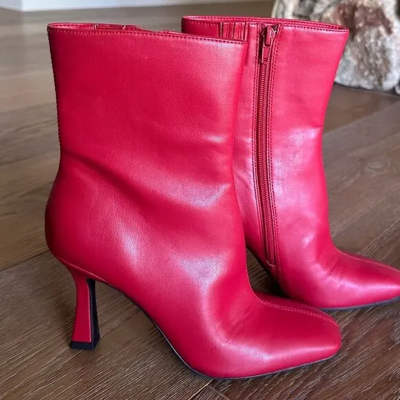 NWOB Open Edit Hesper Bootie in Red Salsa