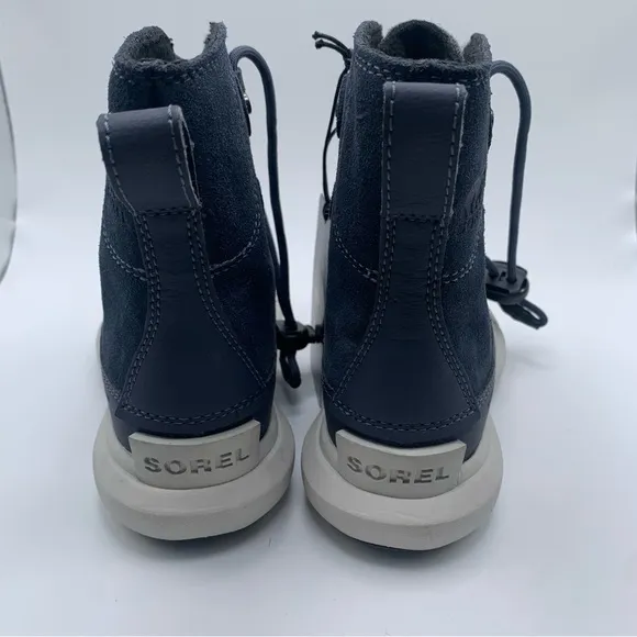 NWOB Sorel Kids Explorer Cozy toddler blue &amp; grey snow boots size 9 NEW