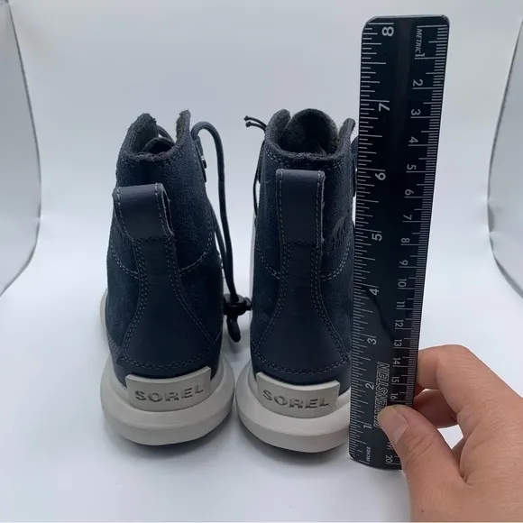 NWOB Sorel Kids Explorer Cozy toddler blue &amp; grey snow boots size 9 NEW