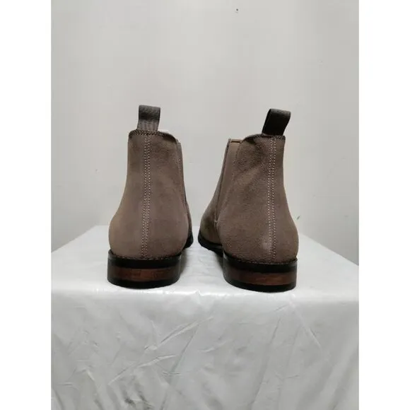 NWOB TR Premium Suede Genuine Leather Chelsea Ankle Boots Men's Roberto Size 12