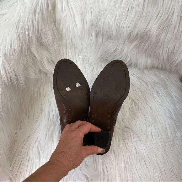 NWOB! Sam Edelman Louie brown fringe booties 6.5