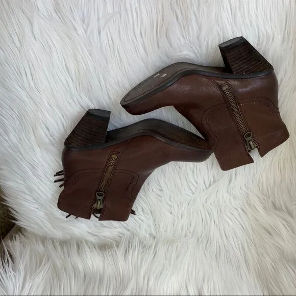 NWOB! Sam Edelman Louie brown fringe booties 6.5