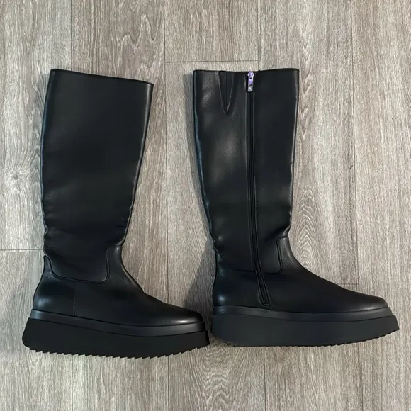 NWOT Aquatalia knee high platform leather boots women’s sz 10 1/2