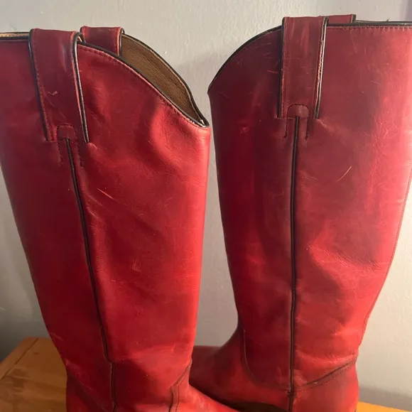NWOT FRYE  WOMEN MELISSA  WESTERN BOOT COGNAC SIZE 6.5 EUC! $348 Riding Boots