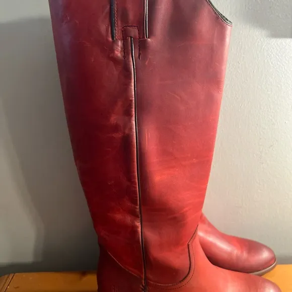 NWOT FRYE  WOMEN MELISSA  WESTERN BOOT COGNAC SIZE 6.5 EUC! $348 Riding Boots