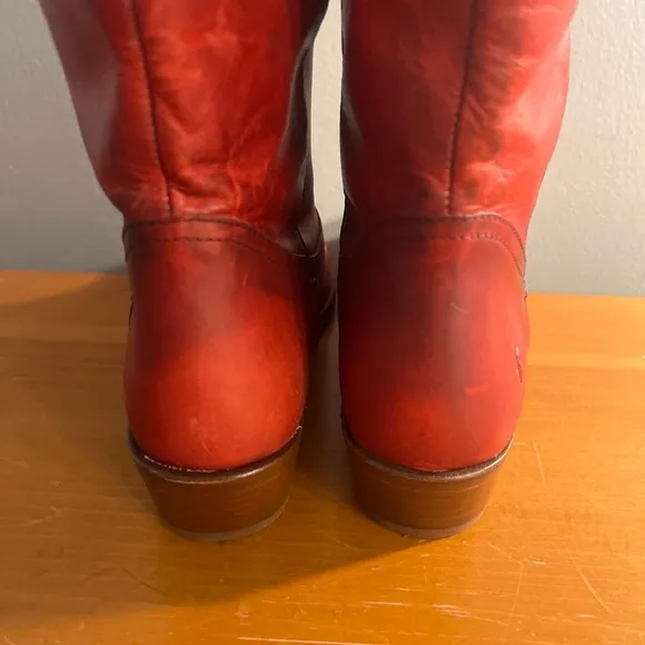 NWOT FRYE  WOMEN MELISSA  WESTERN BOOT COGNAC SIZE 6.5 EUC! $348 Riding Boots