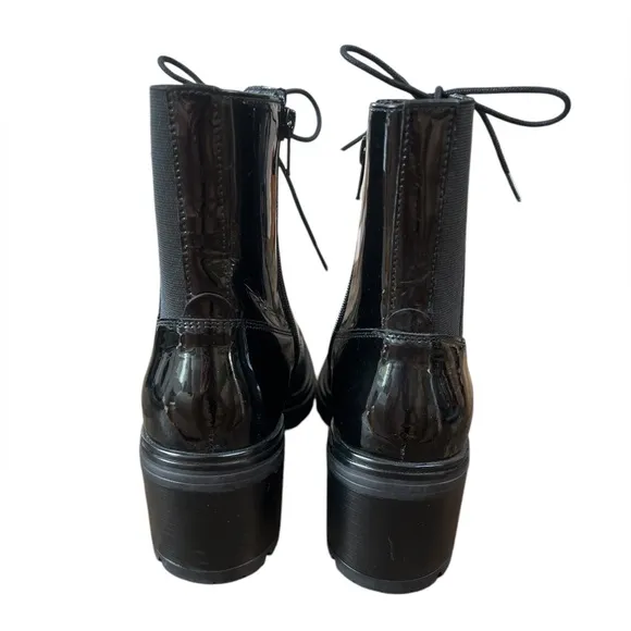 NWOT Geox Black Patent Leather Damiana Boots – Sz 10