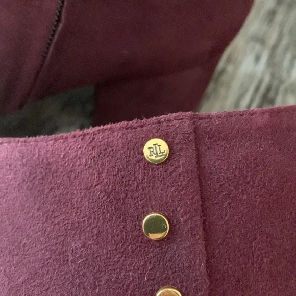 NWOT LAUREN RALPH LAUREN Women’s Wharton Suede Studded Ankle Boots