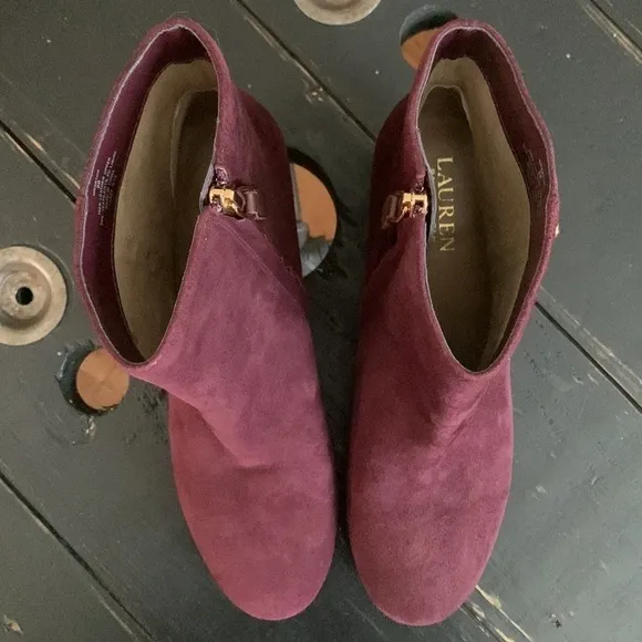 NWOT LAUREN RALPH LAUREN Women’s Wharton Suede Studded Ankle Boots