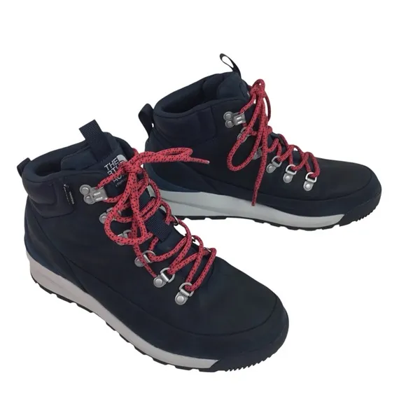 NWOT North Face Back-To-Berkley Mid Waterproof Nubuck Leather Boots Blue