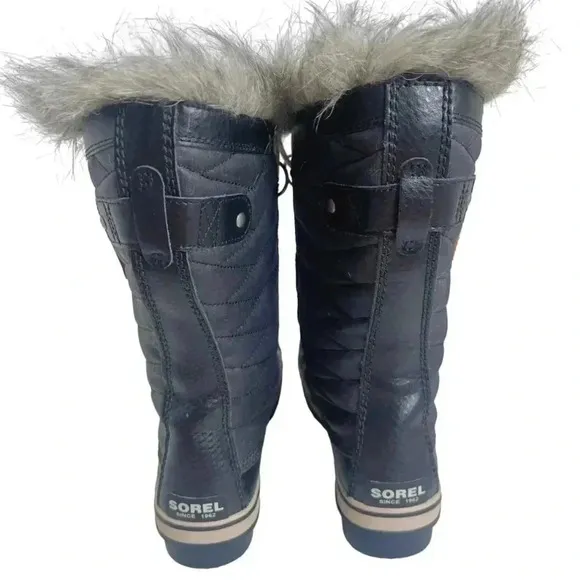 NWOT Sorel Tofino II Waterproof Boot Black Canvas &amp; Leather Size 8