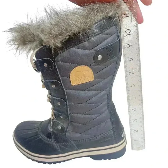 NWOT Sorel Tofino II Waterproof Boot Black Canvas &amp; Leather Size 8