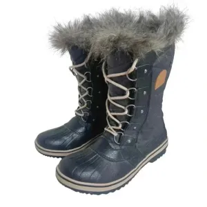 NWOT Sorel Tofino II Waterproof Boot Black Canvas &amp; Leather Size 8