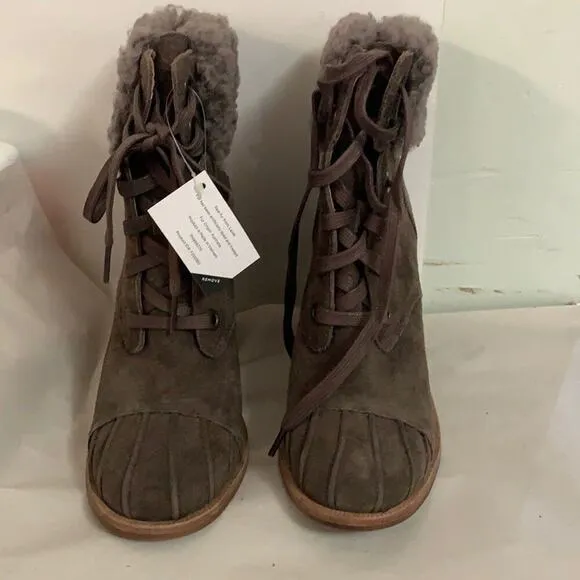 NWOT‎ UGG AUSTRALIA JAXON SUEDE &amp; SHEARING BOOTS SIZE 7 1/2
