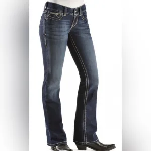 NWOT Womens Ariat Real Denim Spitfire Boot Cut Riding Jeans Denim Size 34R