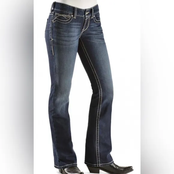 NWOT Womens Ariat Real Denim Spitfire Boot Cut Riding Jeans Denim Size 34R
