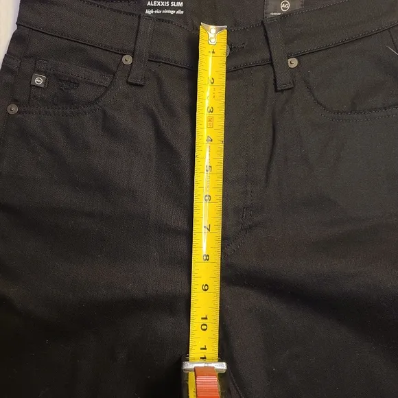 NWT AG Adriano Goldschmied Size 27 Alexxis Black High-Rise Distress Skinny Jeans
