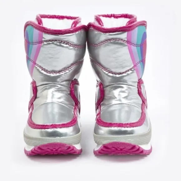 NWT. Agatha Ruiz De La Prada Kids Silver Winter/Snow Boots.  Different sizes.