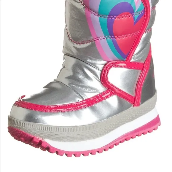 NWT. Agatha Ruiz De La Prada Kids Silver Winter/Snow Boots.  Different sizes.
