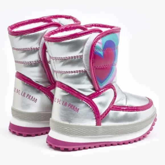 NWT. Agatha Ruiz De La Prada Kids Silver Winter/Snow Boots.  Different sizes.
