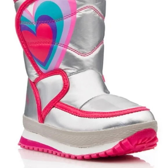 NWT. Agatha Ruiz De La Prada Kids Silver Winter/Snow Boots.  Different sizes.