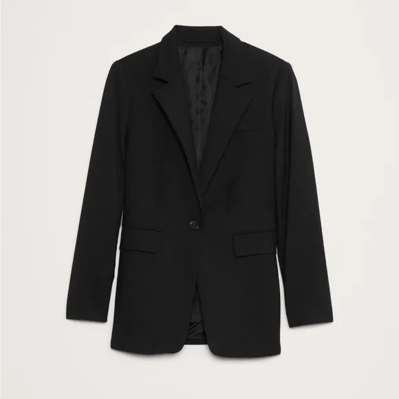 NWT! Banana Republic Black Slim Italian Wool Blazer - Multiple Sizes