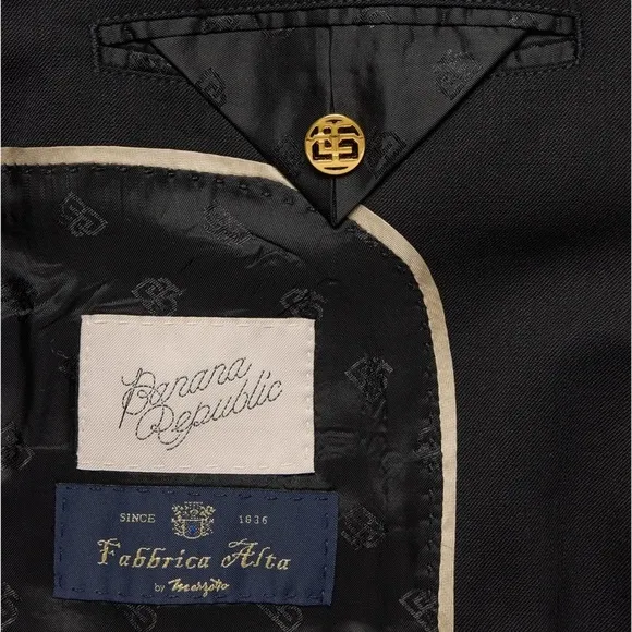 NWT! Banana Republic Black Slim Italian Wool Blazer - Multiple Sizes