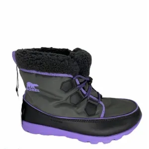 NWT Black and Purple Sorel Whitney Carnival Winter Waterproof Women Boots 7us