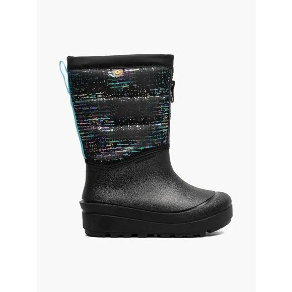 NWT Bogs Snow Shell Zip Metallic Stripes Winter Boots Size 13