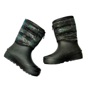 NWT Bogs Snow Shell Zip Metallic Stripes Winter Boots Size 13