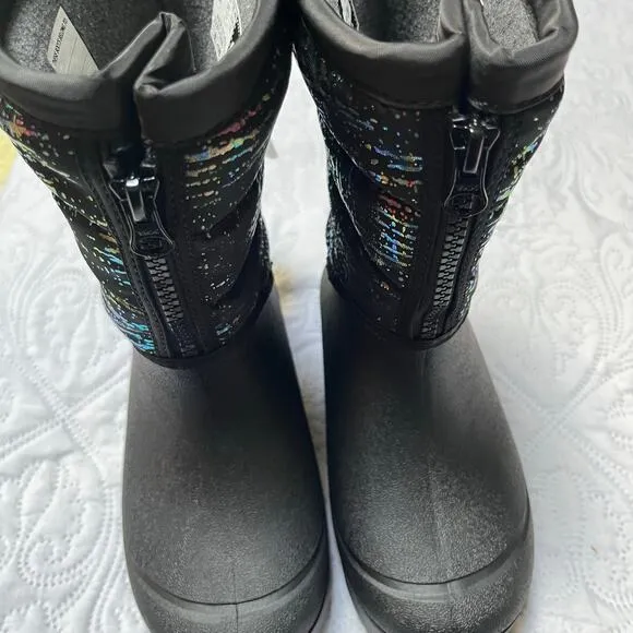 NWT Bogs Snow Shell Zip Metallic Stripes Winter Boots Size 13