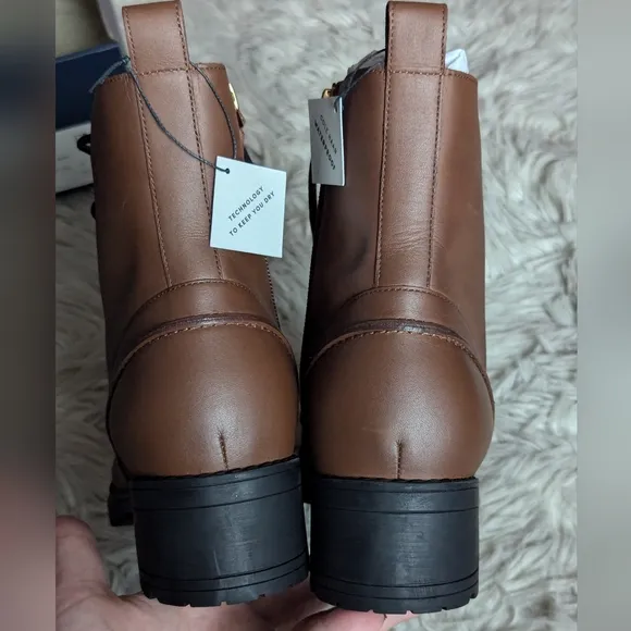 NWT Cole Haan Camea Waterproof Combat Boots in Brown